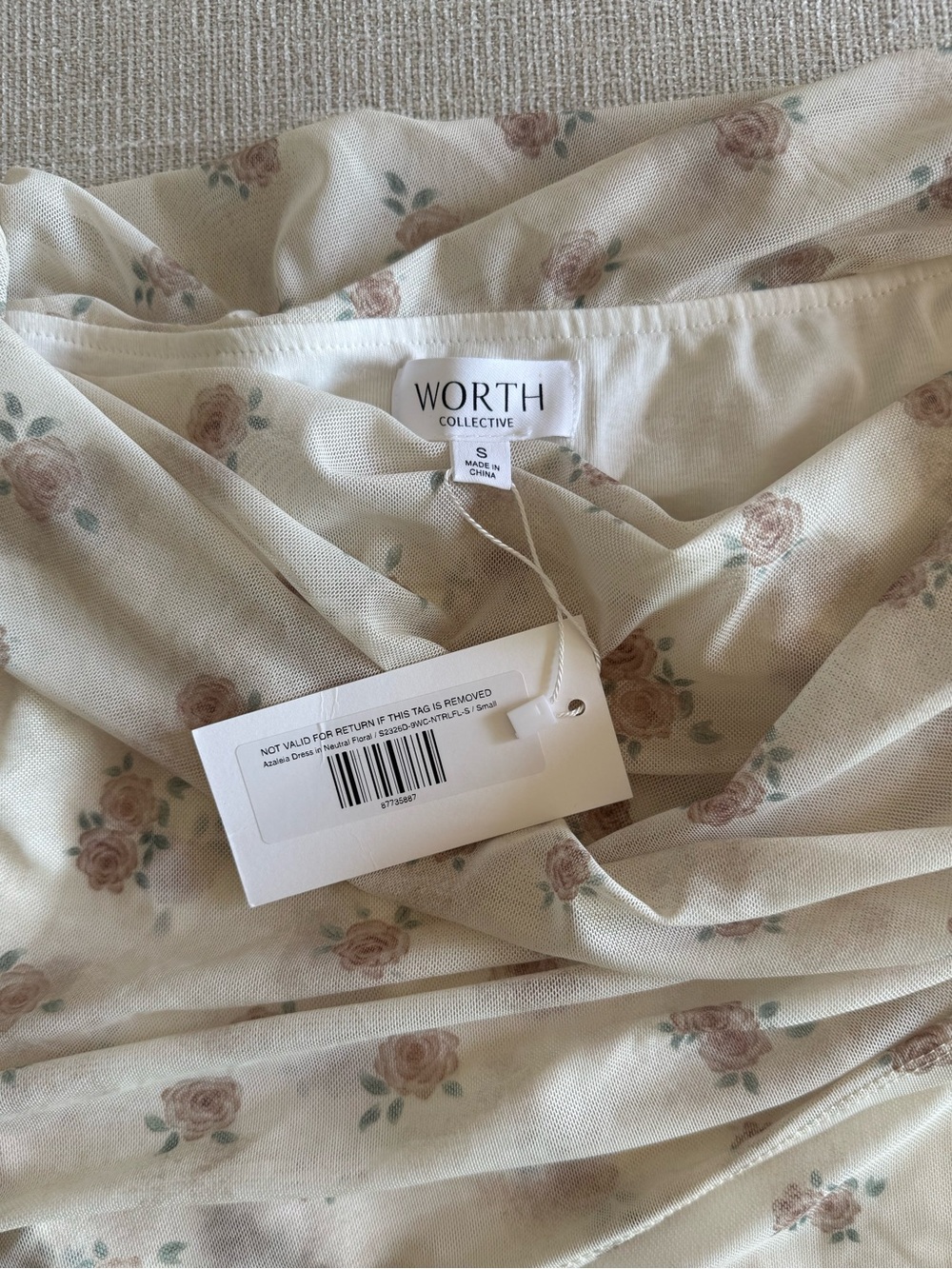 Off-Shoulder Floral Maxi Dress in Ivory - Picture 5 of 5